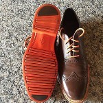 Cole Haan Mens Blazer Brown Wing-Tip Oxfords Shoes