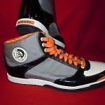 DIESEL BRAVE HIDE  RN 93243 White/Grey/Black/Orange  ONLY THE BRAVE  US size 12