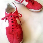 DIESEL Men’s Lo Size 11M Red Leather/Suede Fashion Sneakers
