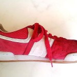 DIESEL Men’s Lo Size 11M Red Leather/Suede Fashion Sneakers