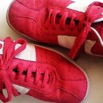 DIESEL Men’s Lo Size 11M Red Leather/Suede Fashion Sneakers