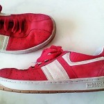 DIESEL Men’s Lo Size 11M Red Leather/Suede Fashion Sneakers