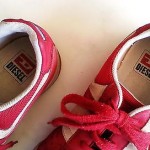 DIESEL Men’s Lo Size 11M Red Leather/Suede Fashion Sneakers