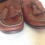 COLE HAAN COUNTRY BROWN LEATHER HAND SEWN KILTI TASSEL LOAFERS MEN’S 7W