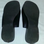 MEN’S COLE HAAN BLACK LEATHER SLIP ON SANDALS SLIPPERS US SIZE 11