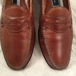 Mens shoes COLE HAAN Bragano Italy tan woven leather loafers sz 11.5 M