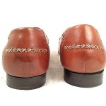Mens shoes COLE HAAN Bragano Italy tan woven leather loafers sz 11.5 M