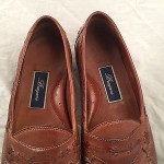 Mens shoes COLE HAAN Bragano Italy tan woven leather loafers sz 11.5 M