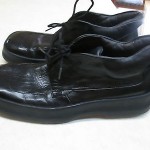 HUGO BOSS MENS BLACK LEATHER ANKLE BOOTS SIZE 9.5 EURO 41