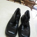 HUGO BOSS MENS BLACK LEATHER ANKLE BOOTS SIZE 9.5 EURO 41