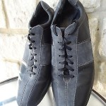 MENS 13 M COLE HAAN NIKE AIR  GRAY SUEDE BLACK  LEATHER CASUAL DRESS CITY SHOES