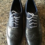 Cole Haan Mens Blazer Blue Wing-Tip Oxfords Shoes