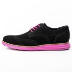 COLE HAAN LUNARGRAND WINGTIP BLACK SUEDE C11098 2B2
