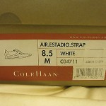 COLE HAAN Nike Air Mens Estadio Loafer Shoe White Leather w/Cream Suede 8.5M