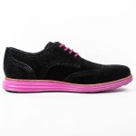 COLE HAAN LUNARGRAND WINGTIP BLACK SUEDE C11098 2B2