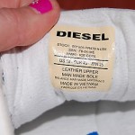 Diesel Only the Brave 78 White Leather Tennis Shoes size 10 Sneakers…Ice Cool