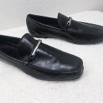 HUGO BOSS MENS SHOES SZ 13 BLACK LEATHER DRESS CAUSAL SLIP ON LOAFERS MOCCASIN