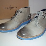 COLE HAAN LUNARGRAND CHUKKA Leather Boot Gray Paloma Blue Mens Sz 9.5 M