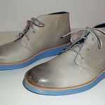 COLE HAAN LUNARGRAND CHUKKA Leather Boot Gray Paloma Blue Mens Sz 9.5 M