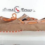 Mens COLE HAAN casual brown / orange leather boat shoes sz. 10 GREAT!