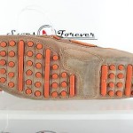 Mens COLE HAAN casual brown / orange leather boat shoes sz. 10 GREAT!