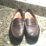 Cole Haan brown pebbled leather driving moccasins men’s 7