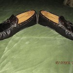 Men’s Cole Haan Dark Brown Croc Embossed Driving Moccasins Size 8.5 D