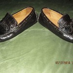 Men’s Cole Haan Dark Brown Croc Embossed Driving Moccasins Size 8.5 D