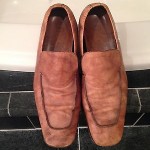 Authentic Hugo Boss 100%  Tan Beige Loafers Slip Ons Luxury Dress Sho