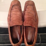 Authentic Hugo Boss 100%  Tan Beige Loafers Slip Ons Luxury Dress Sho
