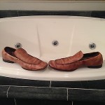 Authentic Hugo Boss 100%  Tan Beige Loafers Slip Ons Luxury Dress Sho
