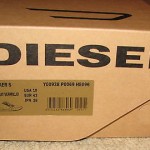 NIB DIESEL Jake Slocker S Flint Gray/Vermillion Orange Casual Shoes Men Size 10