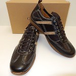 NEW COLE HAAN AIR TERRELL DARK BROWN LEATHER W/ TAN STRIPES CASUAL OXFORD SHOES