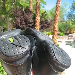 CLARKS WAVE Sz8.5W MEN’S BLACK LEATHER LOAFER SHOE w/1″ RUBBER SOLE