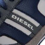 DIESEL Mens GUNNER SNEAKERS Shoes 12 (45) Gray/Blue New