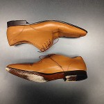 Mens HUGO BOSS Brown/Tan Lace Up Oxfords Shoes Size 8 M, MADE IN ITALY
