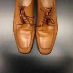 Mens HUGO BOSS Brown/Tan Lace Up Oxfords Shoes Size 8 M, MADE IN ITALY