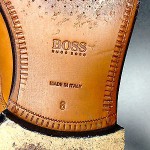 Mens HUGO BOSS Brown/Tan Lace Up Oxfords Shoes Size 8 M, MADE IN ITALY