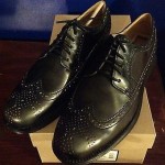 Men’s Cole Haan LunarGrand Long Wingtip Oxford Black Leather Size 10.5