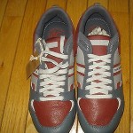 DIESEL MEN’S LEATHER SNEAKERS SHOES SIZE 10 M STYLE= GUNNER BNIB!