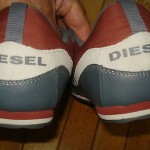 DIESEL MEN’S LEATHER SNEAKERS SHOES SIZE 10 M STYLE= GUNNER BNIB!