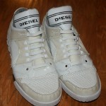 Diesel Mens Italian Tennis Shoes Size 13 White Style Impression Slip