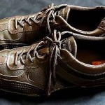 HUGO BOSS Leather Designer Fashion Sneakers Trainers Brown 43 EU 10 US