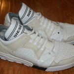 Diesel Mens Italian Tennis Shoes Size 13 White Style Impression Slip