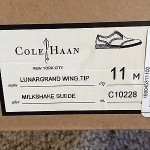 RARE NEW Cole Haan Zoom Air Lunargrand Men’s Suede Wingtip Shoes Size 11