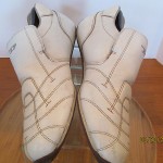 Mens sz 8.5 M offwhite leather slip on Diesel athletic driving mocs casual shoes