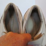 Mens sz 8.5 M offwhite leather slip on Diesel athletic driving mocs casual shoes
