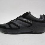 MENS DIESEL TRACKKERS SMATCH LEATHER BLACK SIZE US 13 NIB Y00871-P0348-T8013 #0A