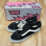 VTG 90s VANS LOW CUT SKATE sz 7 1/2 Suede Velvet MADE IN USA van doren DEADSTOCK