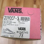 VTG 90s VANS LOW CUT SKATE sz 7 1/2 Suede Velvet MADE IN USA van doren DEADSTOCK